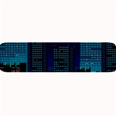 Pixel Art Night City Japan Large Bar Mat by Sarkoni