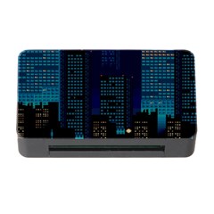 Pixel Art Night City Japan Memory Card Reader With Cf by Sarkoni