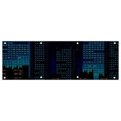 Pixel Art Night City Japan Banner And Sign 9  X 3  by Sarkoni