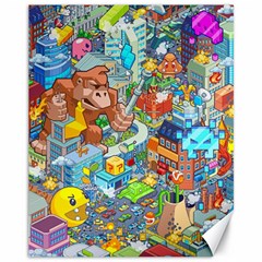 Pixel Art Retro Video Game Canvas 11  X 14  by Sarkoni