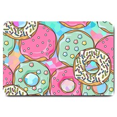 Donut Pattern Texture Colorful Sweet Large Doormat by Grandong