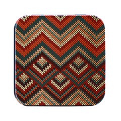 Pattern Knitting Texture Square Metal Box (black)