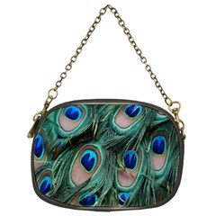 Peacock-feathers,blue2 Chain Purse (two Sides) by nateshop
