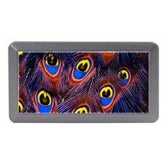 Peacock-feathers,blue,yellow Memory Card Reader (mini) by nateshop