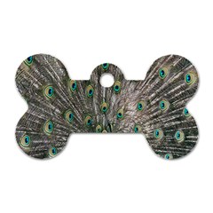 Peacock-feathers1 Dog Tag Bone (one Side) by nateshop