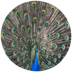 Peacock-feathers1 Wooden Puzzle Round by nateshop