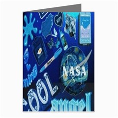 Really Cool Blue, Unique Blue Greeting Card by nateshop