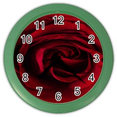 Rose Maroon Color Wall Clock by nateshop