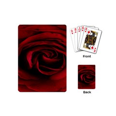 Rose Maroon Playing Cards Single Design (mini) by nateshop