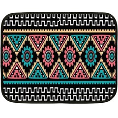 Aztec Wallpaper Two Sides Fleece Blanket (mini) by nateshop