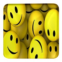 Emoji, Colour, Faces, Smile, Wallpaper Square Glass Fridge Magnet (4 Pack) by nateshop