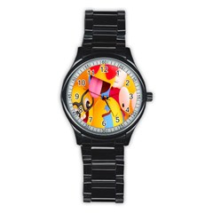 Emojis, Emoji, Hd Phone Wallpaper Stainless Steel Round Watch by nateshop