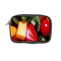 Fruits, Food, Green, Red, Strawberry, Yellow Coin Purse by nateshop