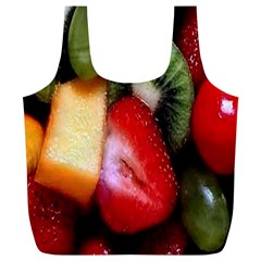 Fruits, Food, Green, Red, Strawberry, Yellow Full Print Recycle Bag (xl) by nateshop