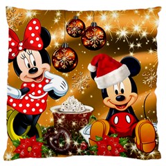 Cartoons, Disney, Merry Christmas, Minnie Large Cushion Case (two Sides) by nateshop