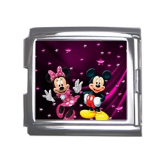 Cartoons, Disney, Mickey Mouse, Minnie Mega Link Italian Charm (18mm)