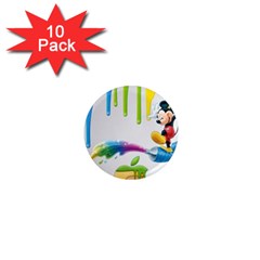 Mickey Mouse, Apple Iphone, Disney, Logo 1  Mini Magnet (10 Pack)  by nateshop