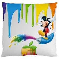 Mickey Mouse, Apple Iphone, Disney, Logo Standard Premium Plush Fleece Cushion Case (one Side) by nateshop