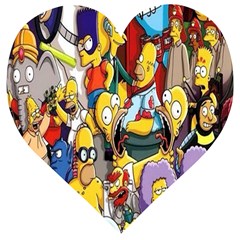 The Simpsons, Cartoon, Crazy, Dope Wooden Puzzle Heart by nateshop