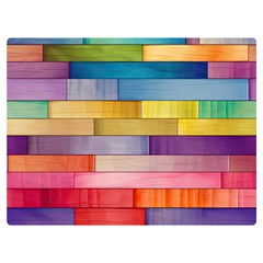 Rainbow Wood Two Sides Premium Plush Fleece Blanket (extra Small) by zappwaits