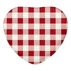 Gingham - 4096x4096px - 300dpi14 Heart Glass Fridge Magnet (4 Pack) by EvgeniaEsenina