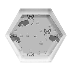 Welsh Corgi Dog Boba Tea Bubble Kawaii Hexagon Wood Jewelry Box by Grandong