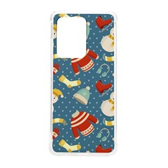 Winter Blue Christmas Snowman Pattern Samsung Galaxy S20 Ultra 6 9 Inch Tpu Uv Case by Grandong