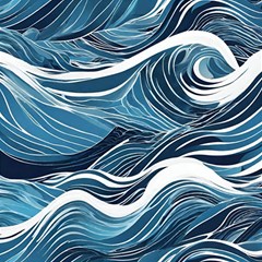 Abstract Blue Ocean Wave Play Mat (rectangle) by Jack14