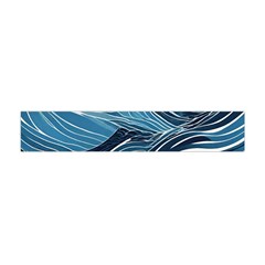 Abstract Blue Ocean Wave Premium Plush Fleece Scarf (mini) by Jack14