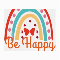Be Happy And Smile T- Shirt Be Happy T- Shirt Yoga Reflexion Pose T- Shirtyoga Reflexion Pose T- Shirt Small Glasses Cloth (2 Sides) by hizuto
