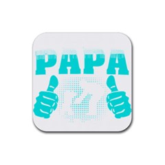 Best Papa Ever T- Shirt Best Papa Ever T- Shirt Yoga Reflexion Pose T- Shirtyoga Reflexion Pose T- Shirt Rubber Coaster (square) by hizuto