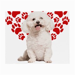 Bichon Frise Gift T- Shirt Cool Bichon Frise Valentine Heart Paw Bichon Frise Dog Lover Valentine Co Yoga Reflexion Pose T- Shirtyoga Reflexion Pose T- Shirt Small Glasses Cloth by hizuto