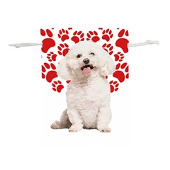 Bichon Frise Gift T- Shirt Cool Bichon Frise Valentine Heart Paw Bichon Frise Dog Lover Valentine Co Yoga Reflexion Pose T- Shirtyoga Reflexion Pose T- Shirt Lightweight Drawstring Pouch (s) by hizuto