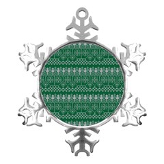 Christmas Knit Digital Metal Small Snowflake Ornament