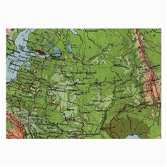 Map Earth World Russia Europe Large Glasses Cloth (2 Sides) by Bangk1t