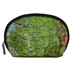 Map Earth World Russia Europe Accessory Pouch (large) by Bangk1t