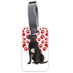Cane Corso Gifts T- Shirt Cool Cane Corso Valentine Heart Paw Cane Corso Dog Lover Valentine Costume Yoga Reflexion Pose T- Shirtyoga Reflexion Pose T- Shirt Luggage Tag (two Sides) by hizuto