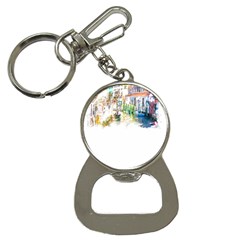 Venice T- Shirt Venice Voyage Art Digital Painting Watercolor Discovery T- Shirt (1) Bottle Opener Key Chain