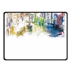 Venice T- Shirt Venice Voyage Art Digital Painting Watercolor Discovery T- Shirt (1) Fleece Blanket (small)