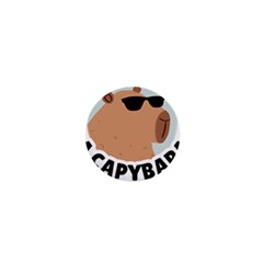 Capybara T- Shirt Be As Cool As A Capybara- A Cute Funny Capybara Wearing Sunglasses T- Shirt Yoga Reflexion Pose T- Shirtyoga Reflexion Pose T- Shirt 1  Mini Magnets
