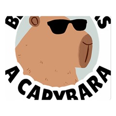 Capybara T- Shirt Be As Cool As A Capybara- A Cute Funny Capybara Wearing Sunglasses T- Shirt Yoga Reflexion Pose T- Shirtyoga Reflexion Pose T- Shirt Two Sides Premium Plush Fleece Blanket (large)