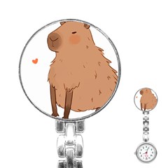 Capybara T- Shirt Cute Capybara Illustration T- Shirt (3) Yoga Reflexion Pose T- Shirtyoga Reflexion Pose T- Shirt Stainless Steel Nurses Watch