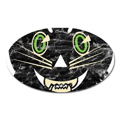 Vintage Halloween Black Cat T- Shirt Vintage Halloween Black Cat T- Shirt Oval Magnet by ZUXUMI