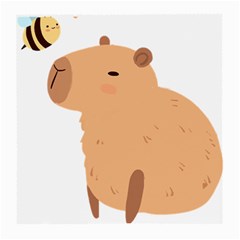 Capybara T- Shirt Cute Capybara With A Bee Illustration T- Shirt Yoga Reflexion Pose T- Shirtyoga Reflexion Pose T- Shirt Medium Glasses Cloth by hizuto