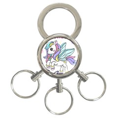 Waitress T- Shirt Awesome Unicorn Waitresses Are Magical For A Waiting Staff T- Shirt 3-ring Key Chain by ZUXUMI