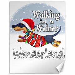 Weiner T- Shirt Walking In A Weiner Wonderland T- Shirt (1) Weiner T- Shirt Walking In A Weiner Wonderland T- Shirt Canvas 12  X 16  by ZUXUMI