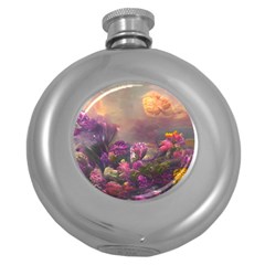 Floral Blossoms  Round Hip Flask (5 Oz) by Internationalstore