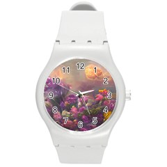 Floral Blossoms  Round Plastic Sport Watch (m) by Internationalstore