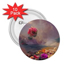 Floral Blossoms  2 25  Buttons (10 Pack)  by Internationalstore