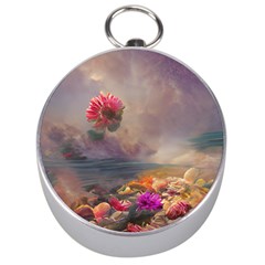 Floral Blossoms  Silver Compasses by Internationalstore